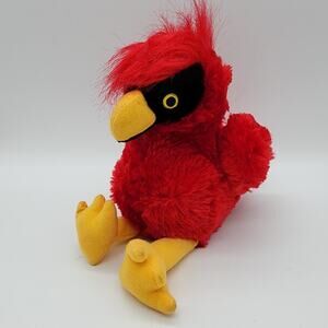 ACM Cardinal Bird Plush 11" Red St. Louis Yellow Feet Sits Up Stuffed Animal Toy